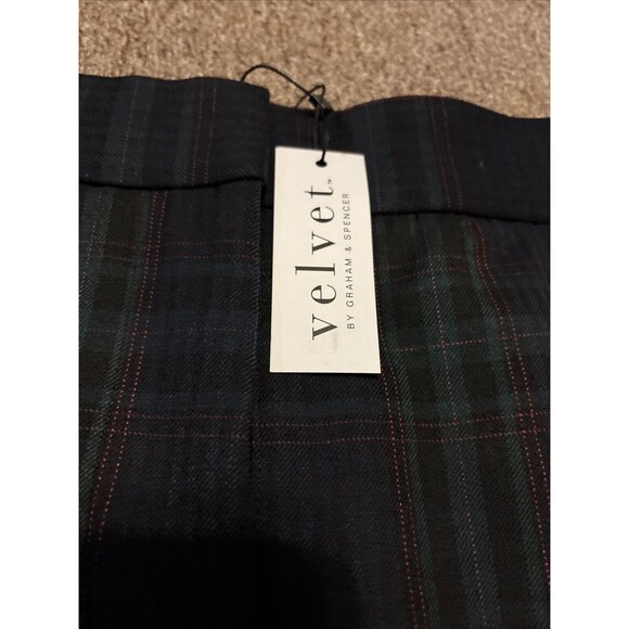 VELVET BY GRAHAM & SPENCER ABIGAIL PLAID DRESS SLACKS PANTS Multicolor 4 $229 - Picture 7 of 11